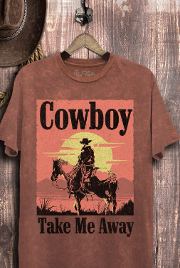 Cowboy Take Me Away Graphic Top-Graphic Tees-Krush Kandy, Women's Online Fashion Boutique Located in Phoenix, Arizona (Scottsdale Area)
