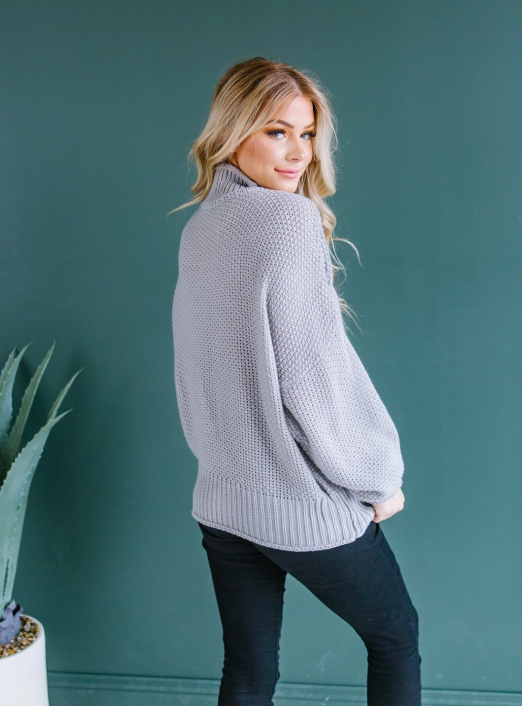 Mock Neck Knit Sweater | S-XL-Krush Kandy, Women's Online Fashion Boutique Located in Phoenix, Arizona (Scottsdale Area)