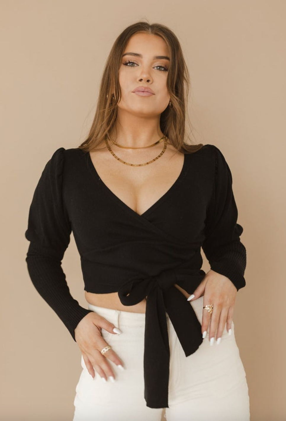 Roll The Dice Puff Sleeve Sweater Top | 3 Colors-Sweaters-Krush Kandy, Women's Online Fashion Boutique Located in Phoenix, Arizona (Scottsdale Area)