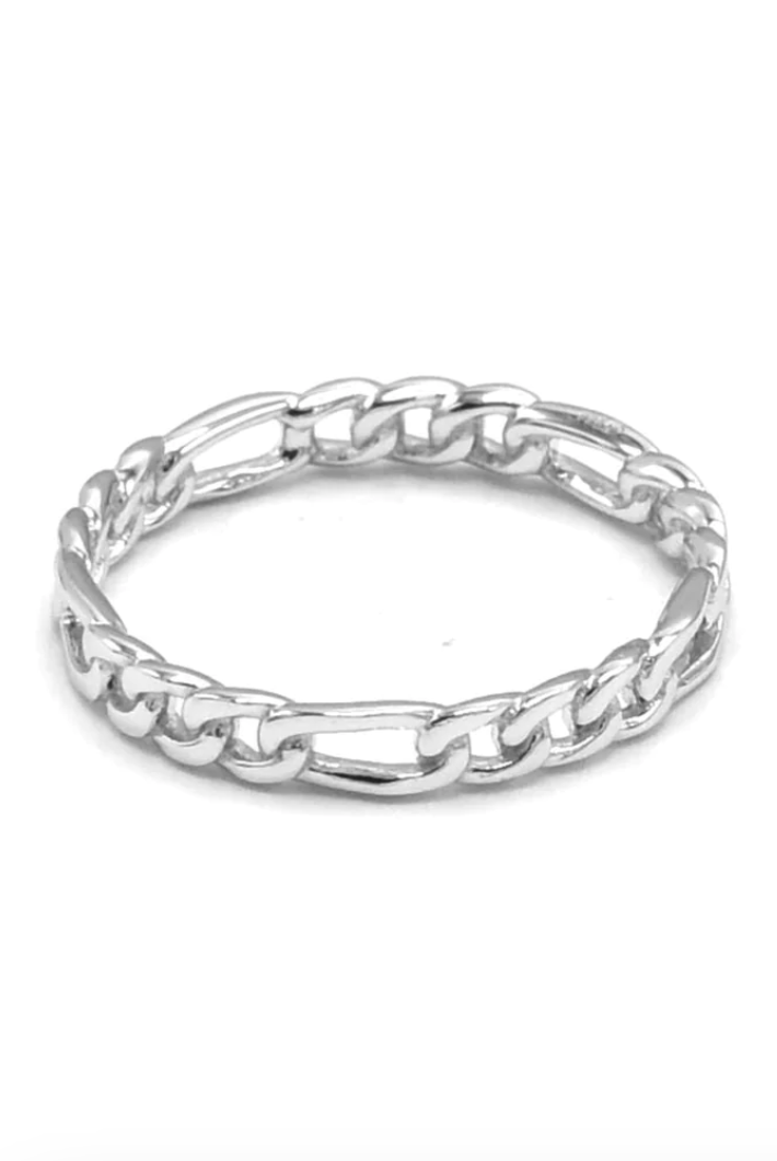 Dainty Sterling Silver Chain Link Ring | Silver or Gold-Rings-Krush Kandy, Women's Online Fashion Boutique Located in Phoenix, Arizona (Scottsdale Area)