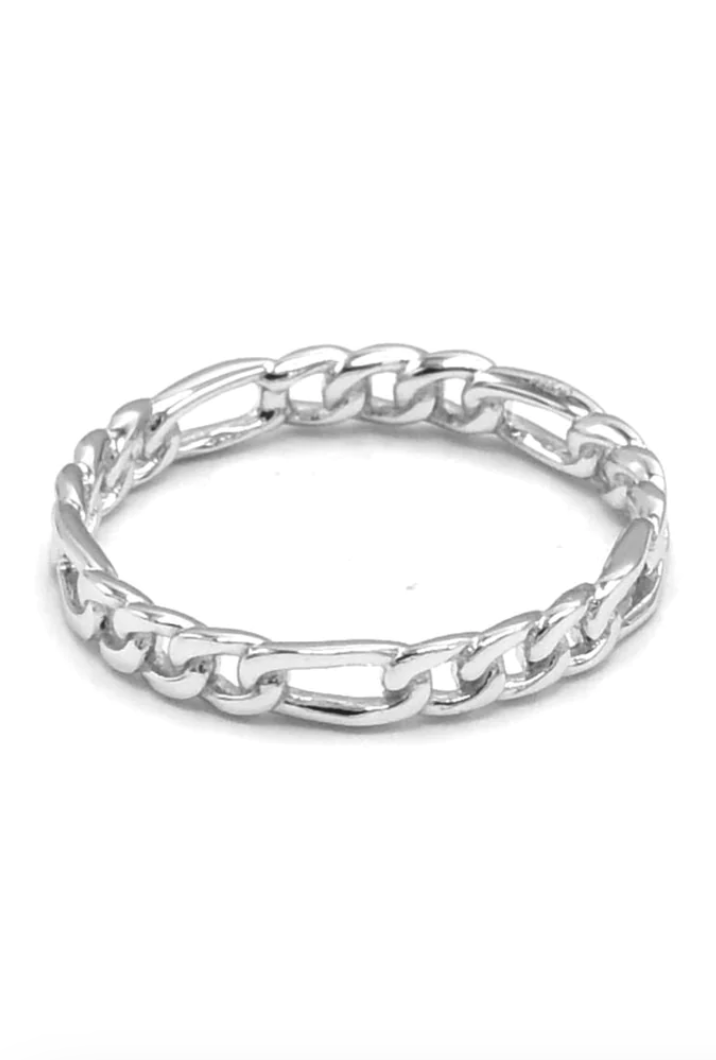 Dainty Sterling Silver Chain Link Ring | Silver or Gold-Rings-Krush Kandy, Women's Online Fashion Boutique Located in Phoenix, Arizona (Scottsdale Area)