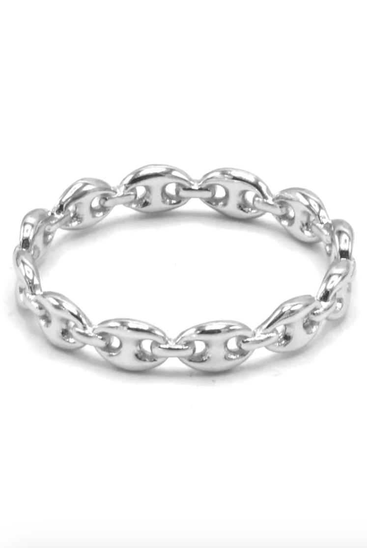 Chained Up Sterling Silver Pig Nose Chain Link Ring | Gold or Silver-Rings-Krush Kandy, Women's Online Fashion Boutique Located in Phoenix, Arizona (Scottsdale Area)