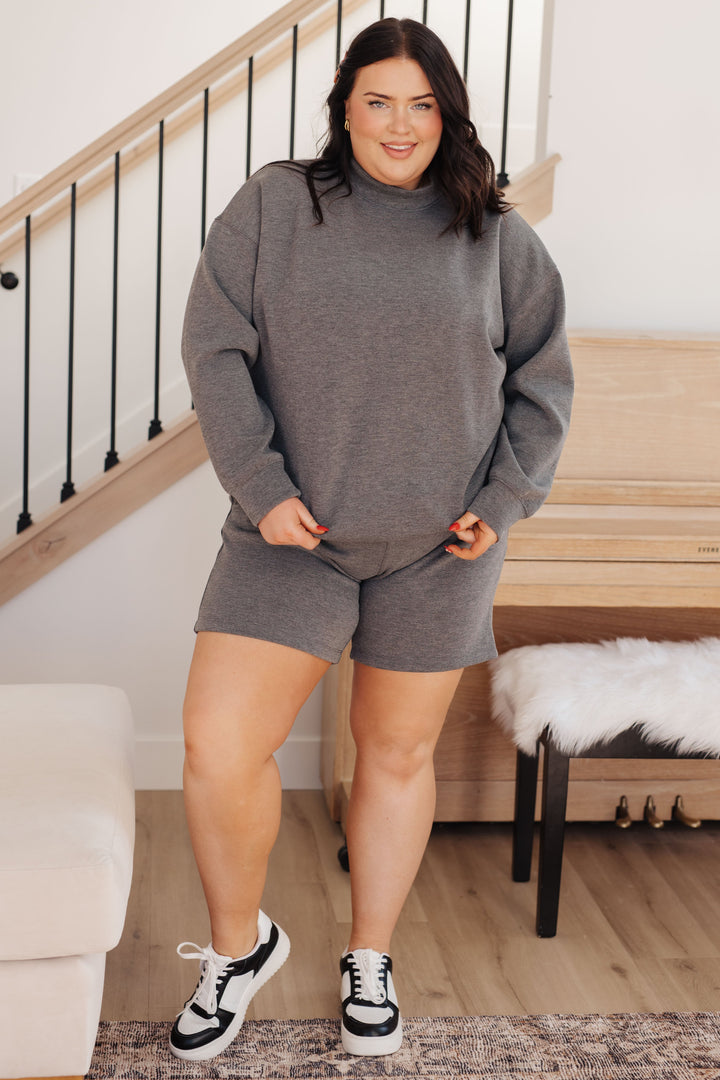 Settle In Mock Neck Sweatshirt-Sweatshirts-Krush Kandy, Women's Online Fashion Boutique Located in Phoenix, Arizona (Scottsdale Area)