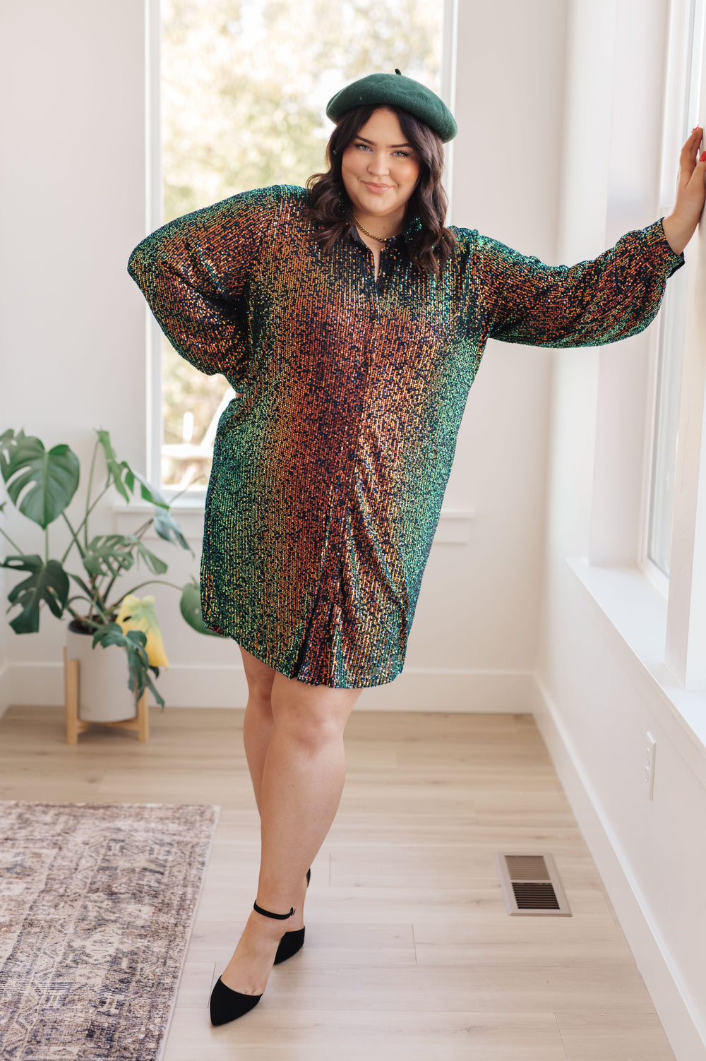 Shimmering Splendor Sequin Shirt Dress-Dresses-Krush Kandy, Women's Online Fashion Boutique Located in Phoenix, Arizona (Scottsdale Area)