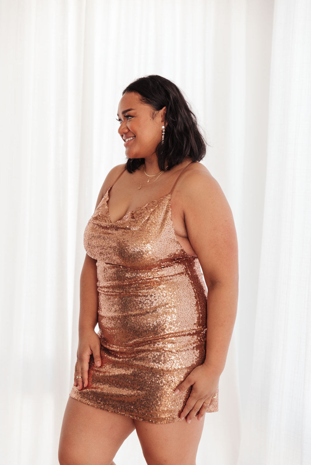 Shining in Sequins Dress in Gold-Dresses-Krush Kandy, Women's Online Fashion Boutique Located in Phoenix, Arizona (Scottsdale Area)