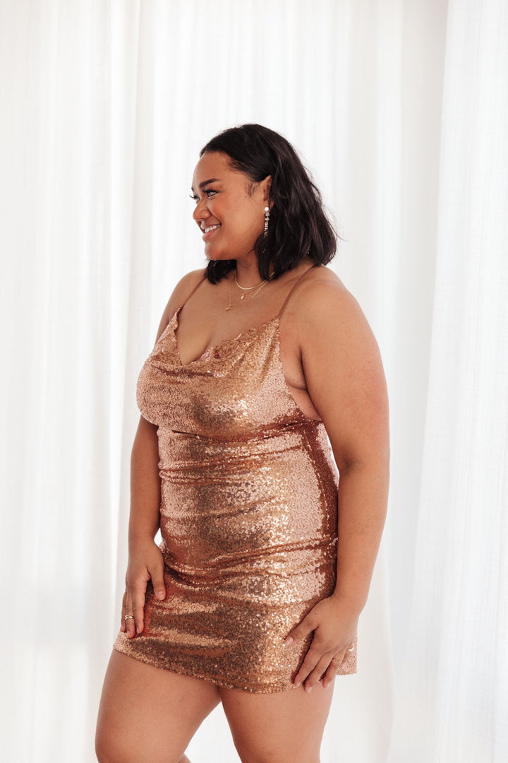 Shining in Sequins Dress in Gold-Dresses-Krush Kandy, Women's Online Fashion Boutique Located in Phoenix, Arizona (Scottsdale Area)