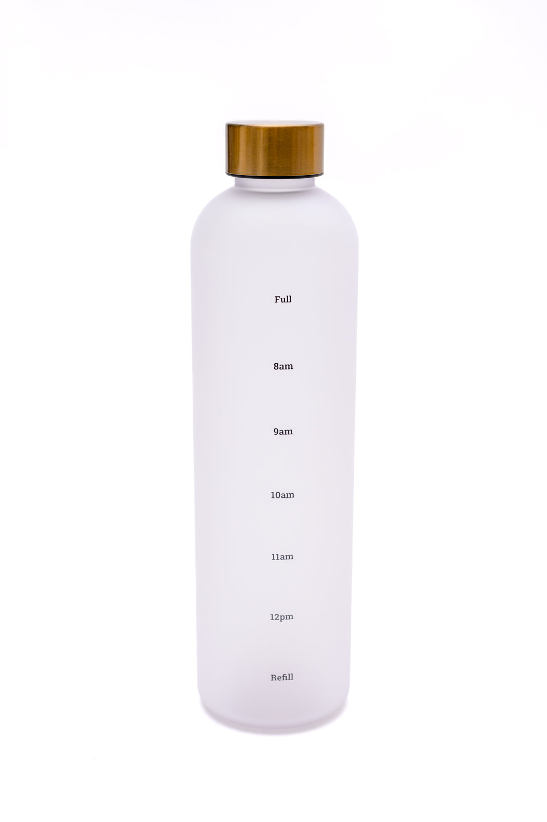 Sippin' Pretty 32 oz Translucent Water Bottle in White & Gold-Drinkware-Krush Kandy, Women's Online Fashion Boutique Located in Phoenix, Arizona (Scottsdale Area)