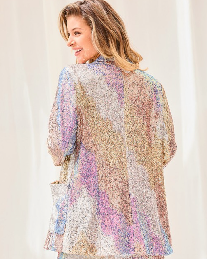What Dreams Are Made Of Sequin Jacket-Jackets-Krush Kandy, Women's Online Fashion Boutique Located in Phoenix, Arizona (Scottsdale Area)