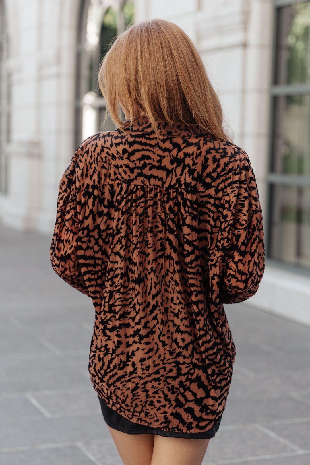 So Fierce Animal Print Blouse-Long Sleeve Tops-Krush Kandy, Women's Online Fashion Boutique Located in Phoenix, Arizona (Scottsdale Area)