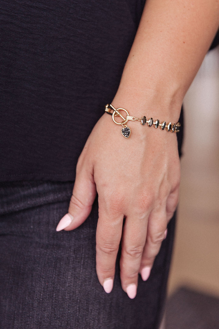 Sofia Toggle Bracelet In Gold-Bracelets-Krush Kandy, Women's Online Fashion Boutique Located in Phoenix, Arizona (Scottsdale Area)