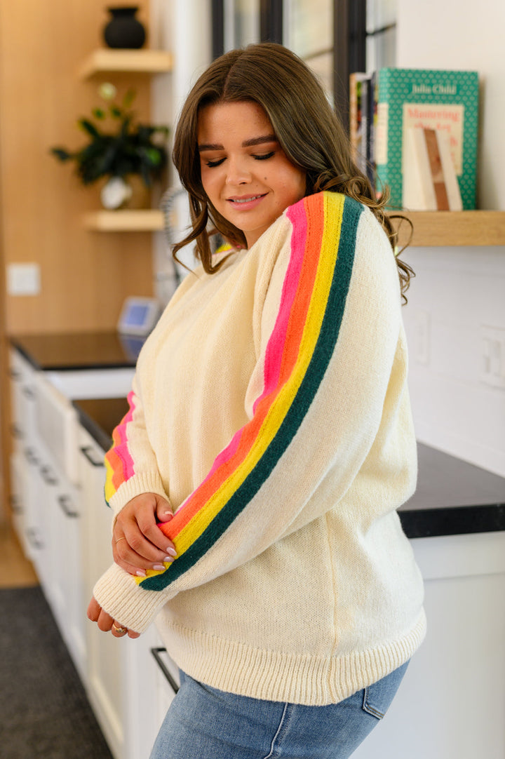 Songs About Rainbows Striped Sweater-Sweaters-Krush Kandy, Women's Online Fashion Boutique Located in Phoenix, Arizona (Scottsdale Area)