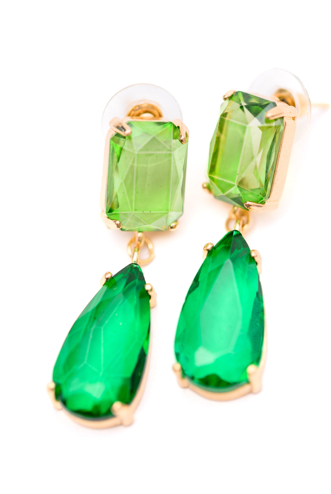 Sparkly Spirit Drop Crystal Earrings in Green-Earrings-Krush Kandy, Women's Online Fashion Boutique Located in Phoenix, Arizona (Scottsdale Area)
