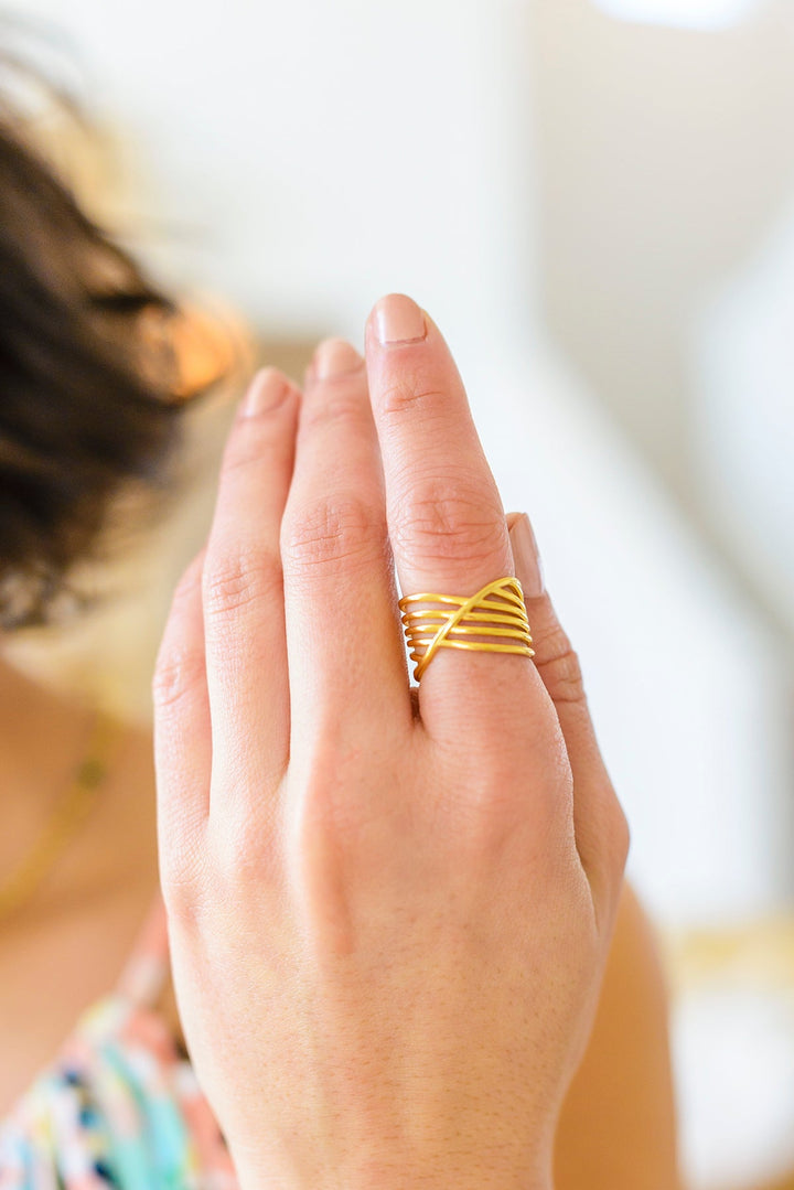Spin Me Up Gold Ring-Rings-Krush Kandy, Women's Online Fashion Boutique Located in Phoenix, Arizona (Scottsdale Area)