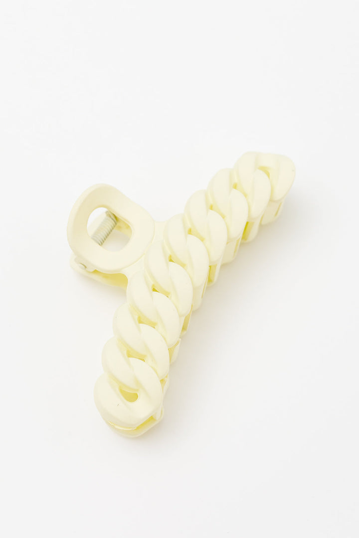 Spiral Claw Clip in Light Yellow-Hair Accessories-Krush Kandy, Women's Online Fashion Boutique Located in Phoenix, Arizona (Scottsdale Area)