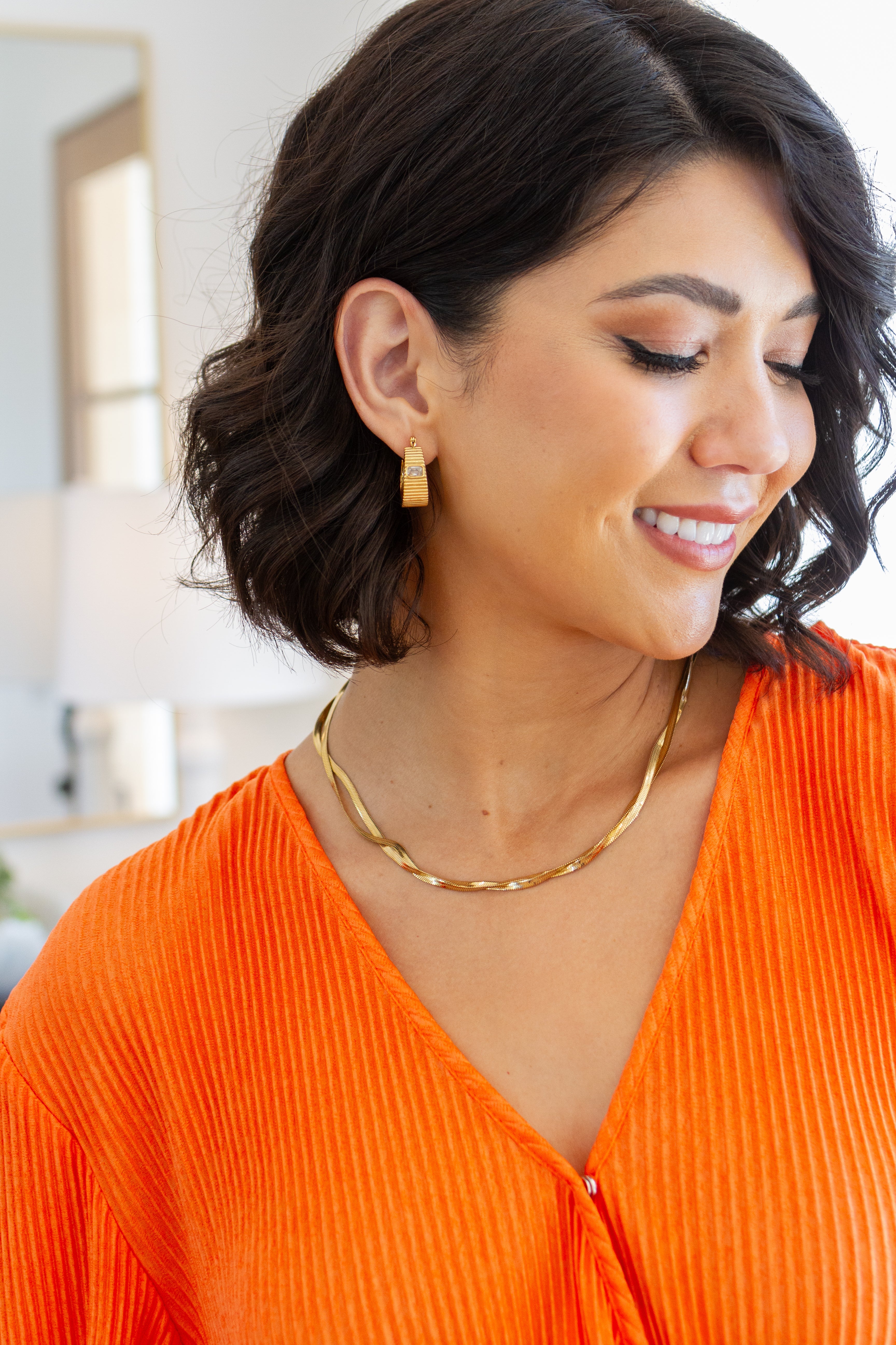 Stacked Gold Hoop Earrings-Earrings-Krush Kandy, Women's Online Fashion Boutique Located in Phoenix, Arizona (Scottsdale Area)