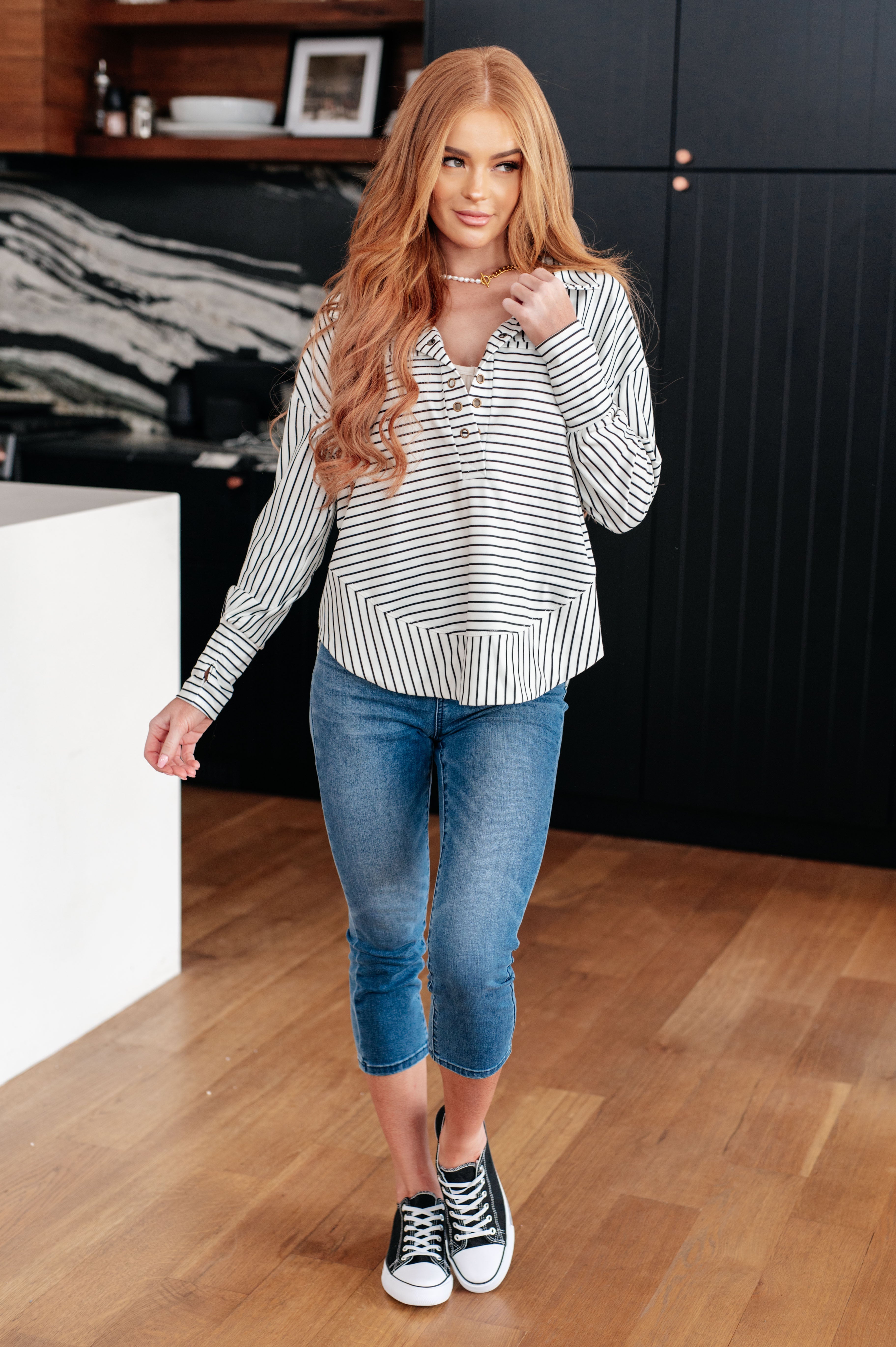Striped Serendipity Pullover-Sweatshirts-Krush Kandy, Women's Online Fashion Boutique Located in Phoenix, Arizona (Scottsdale Area)