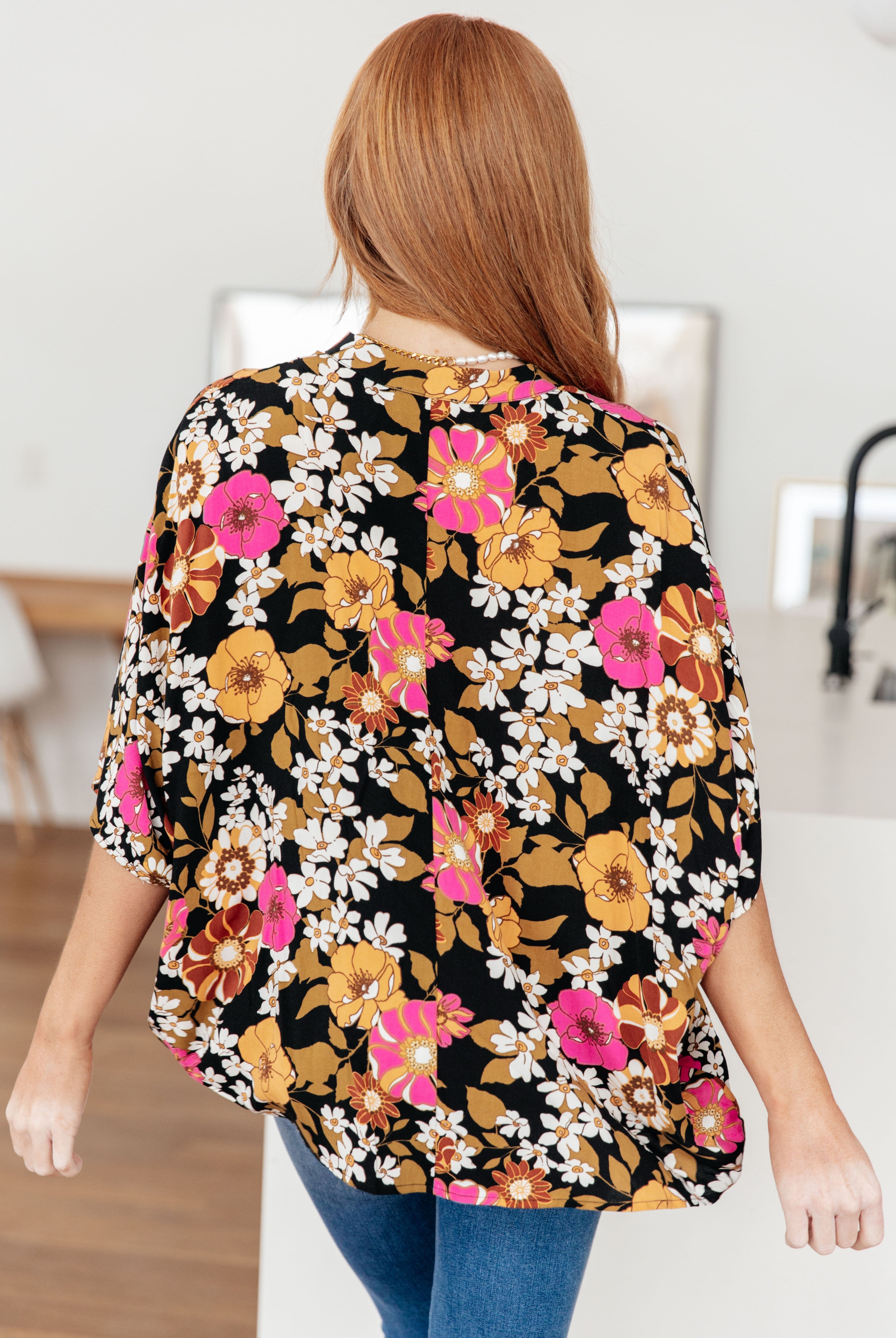 Take Another Chance Floral Print Top-Long Sleeve Tops-Krush Kandy, Women's Online Fashion Boutique Located in Phoenix, Arizona (Scottsdale Area)