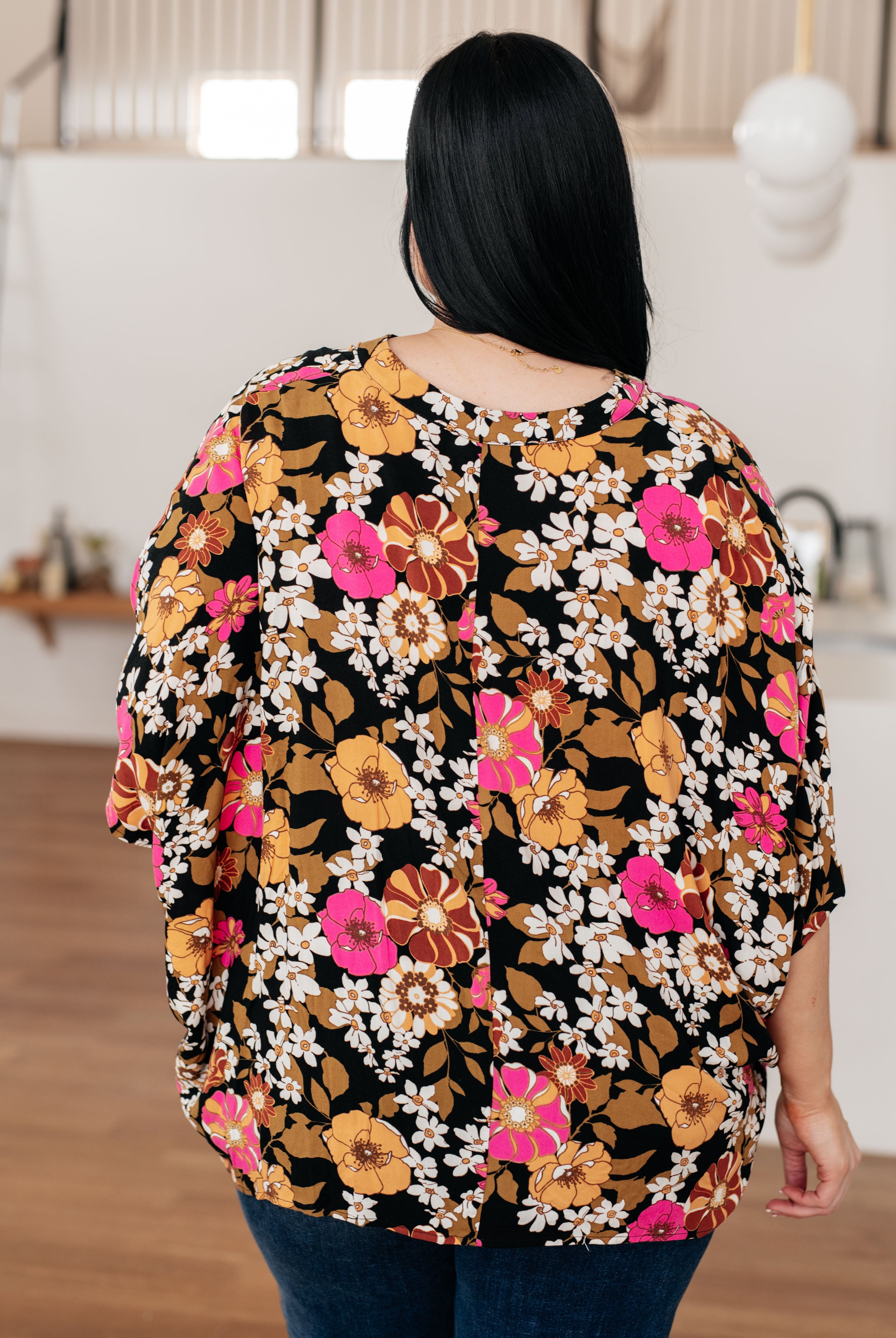 Take Another Chance Floral Print Top-Long Sleeve Tops-Krush Kandy, Women's Online Fashion Boutique Located in Phoenix, Arizona (Scottsdale Area)