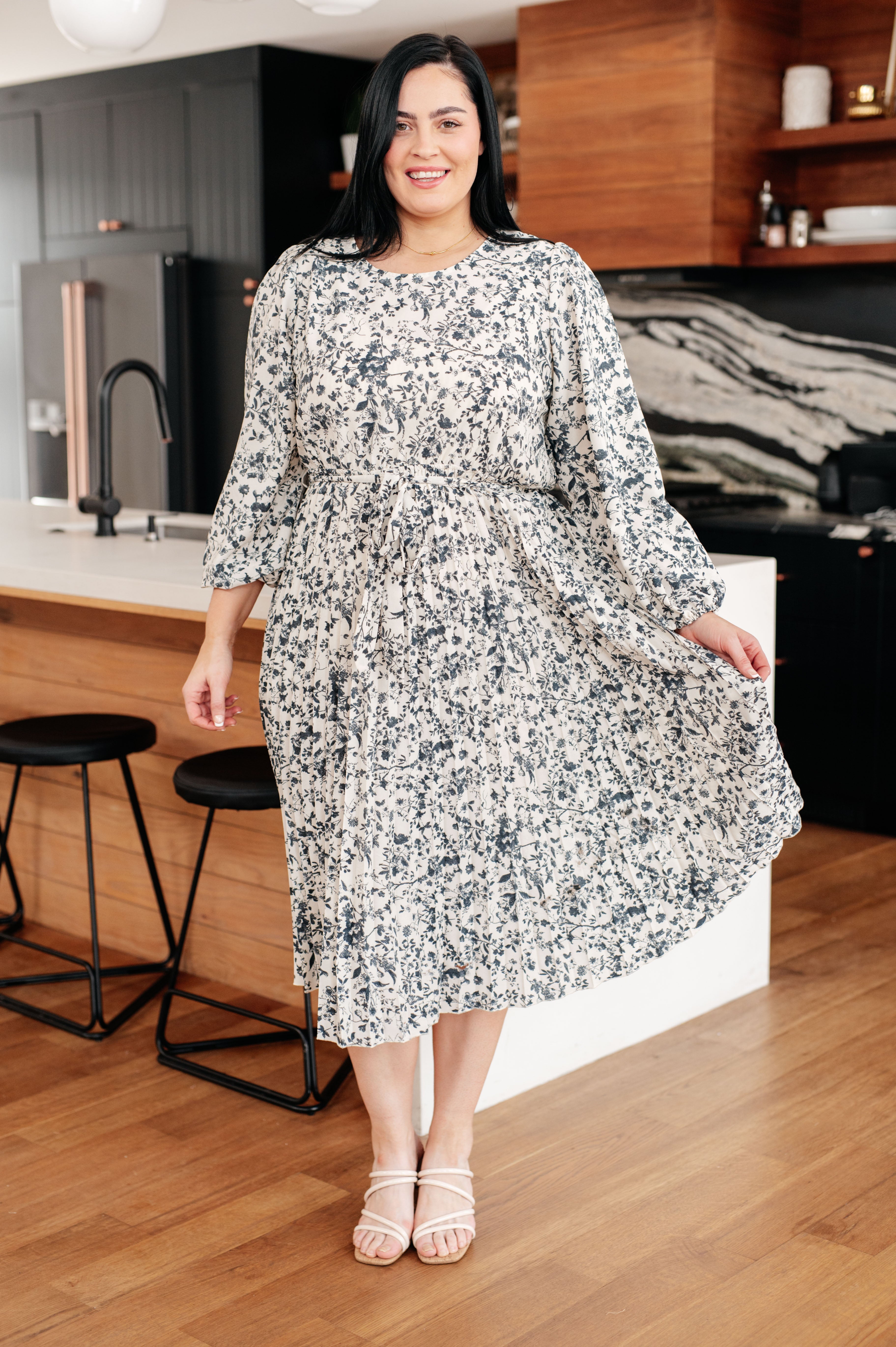 Tea Time Pleated Dress-Dresses-Krush Kandy, Women's Online Fashion Boutique Located in Phoenix, Arizona (Scottsdale Area)