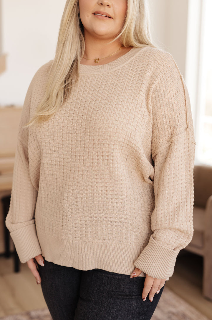 Terrifically Textured Sweater in Mocha-Sweaters-Krush Kandy, Women's Online Fashion Boutique Located in Phoenix, Arizona (Scottsdale Area)