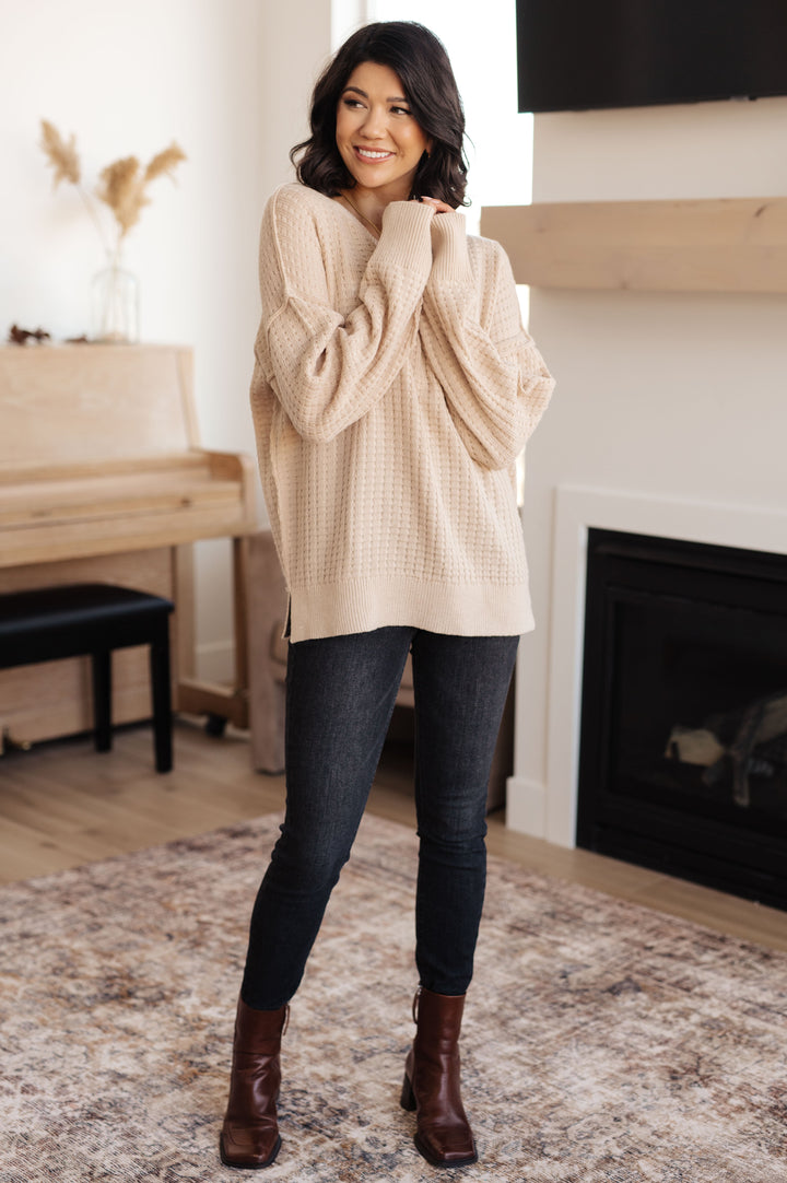 Terrifically Textured Sweater in Mocha-Sweaters-Krush Kandy, Women's Online Fashion Boutique Located in Phoenix, Arizona (Scottsdale Area)