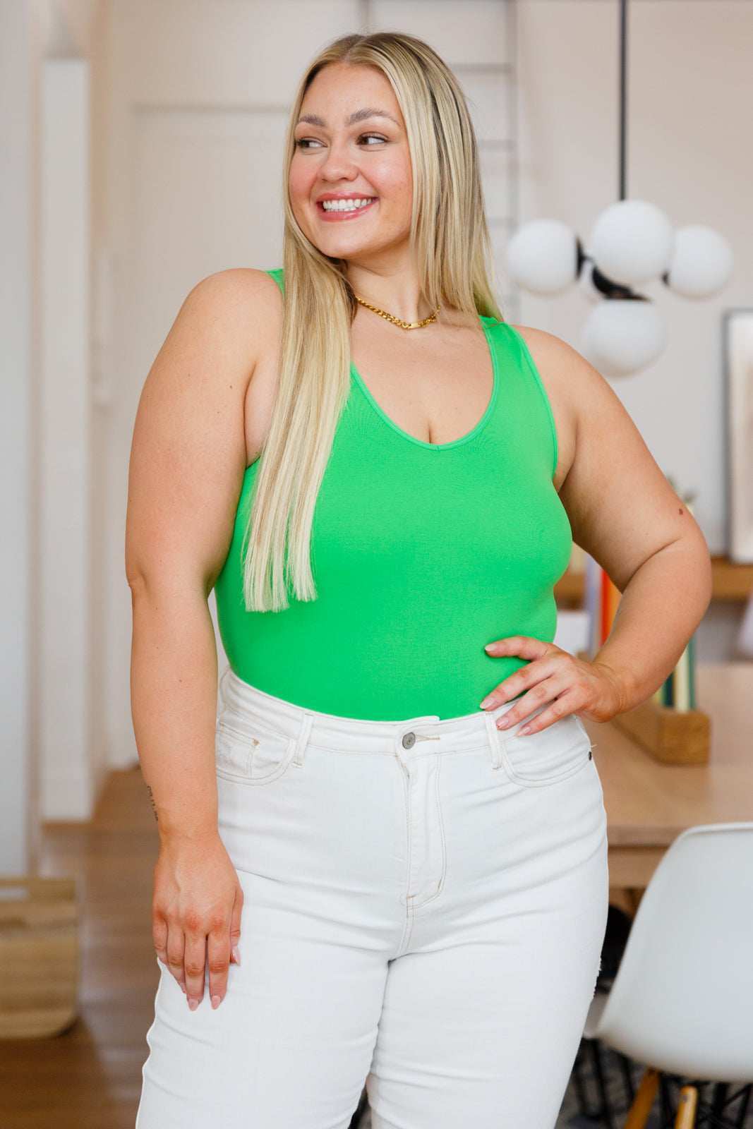 The Basics Bodysuit in Green | PLUS/REG-Bodysuits-Krush Kandy, Women's Online Fashion Boutique Located in Phoenix, Arizona (Scottsdale Area)