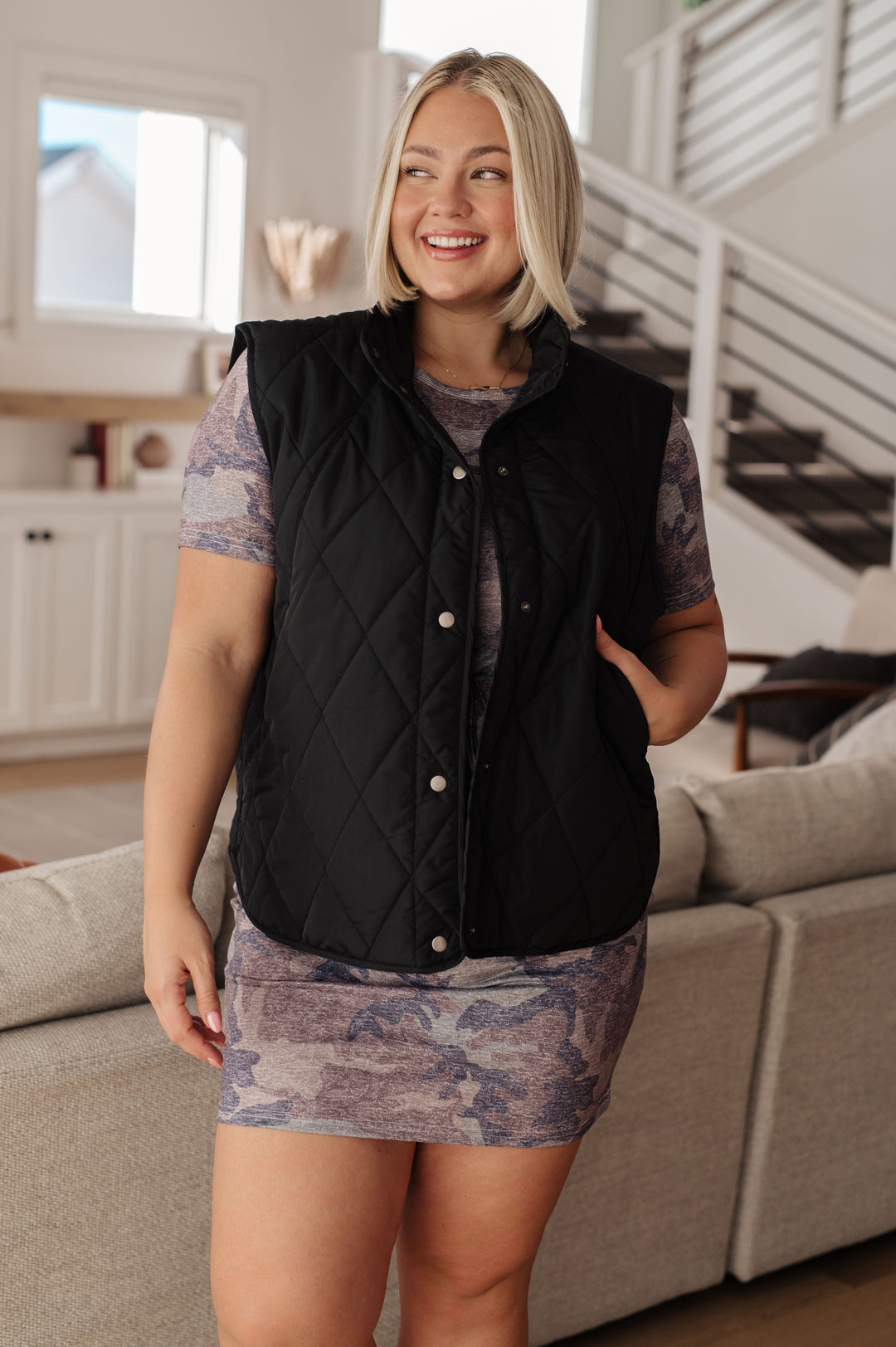 Neither Here Nor There Puffer Vest in Black-Vests-Krush Kandy, Women's Online Fashion Boutique Located in Phoenix, Arizona (Scottsdale Area)