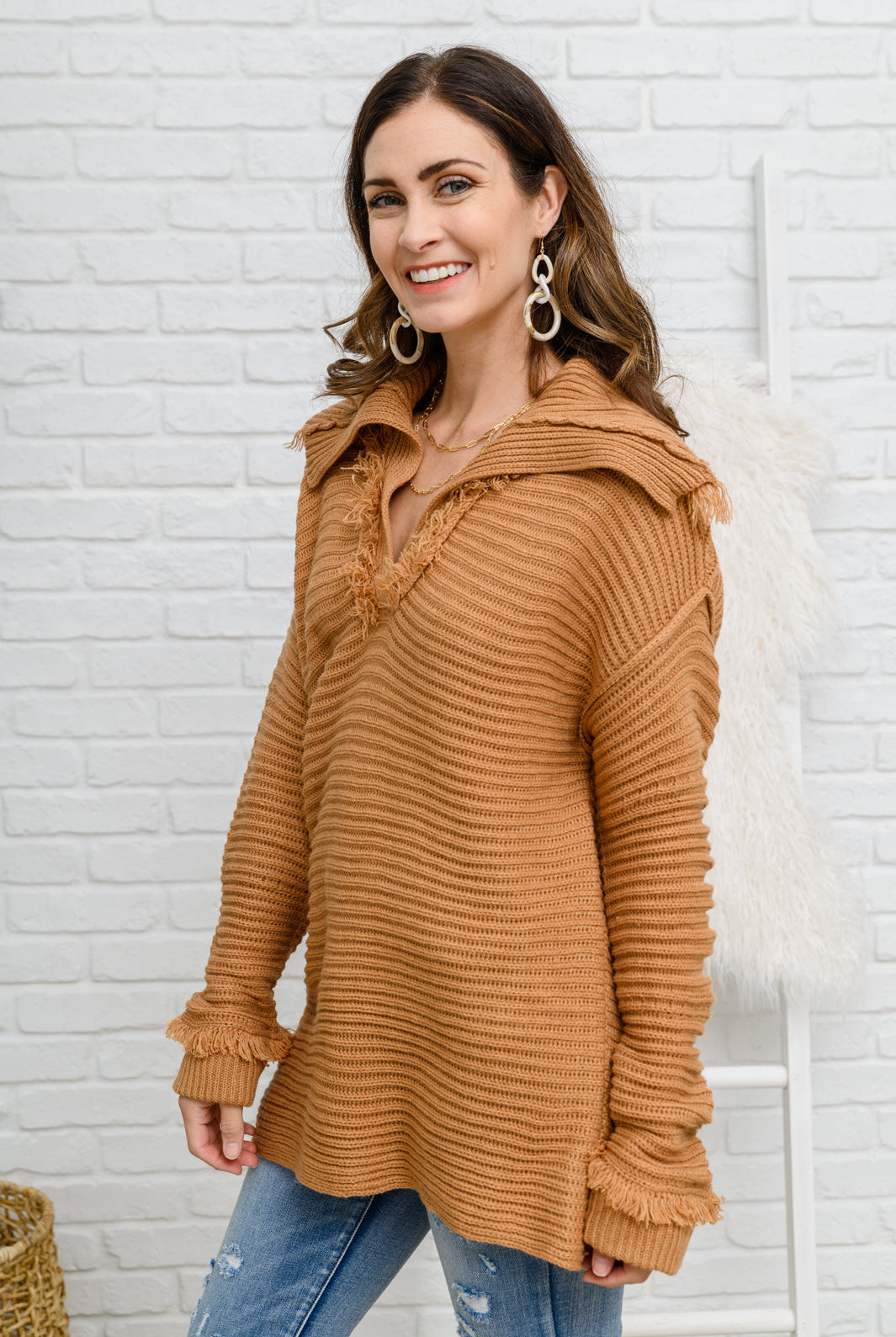Travel Far & Wide Sweater in Taupe-Sweaters-Krush Kandy, Women's Online Fashion Boutique Located in Phoenix, Arizona (Scottsdale Area)