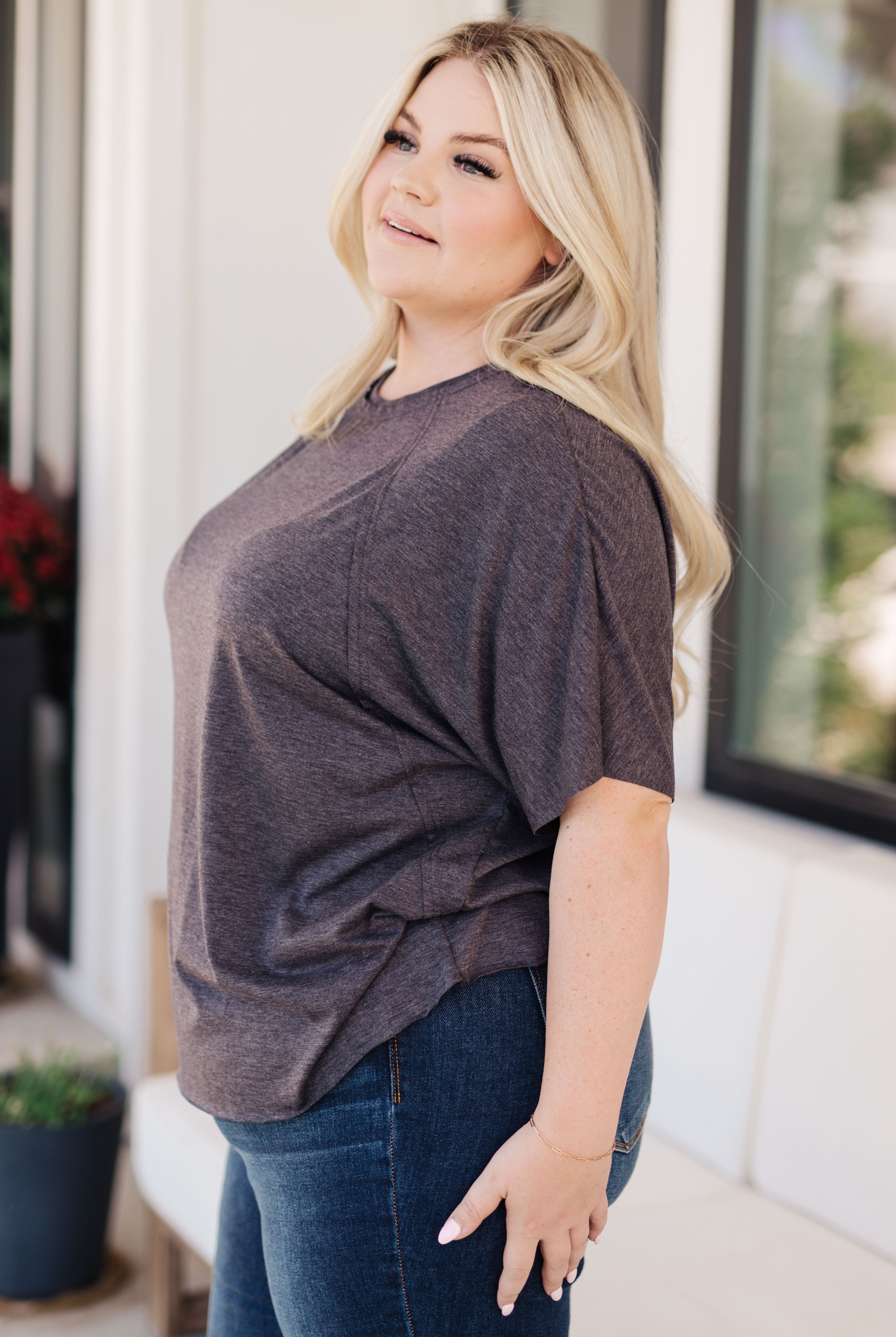 Tried And True Slouchy Tee-Short Sleeve Tops-Krush Kandy, Women's Online Fashion Boutique Located in Phoenix, Arizona (Scottsdale Area)