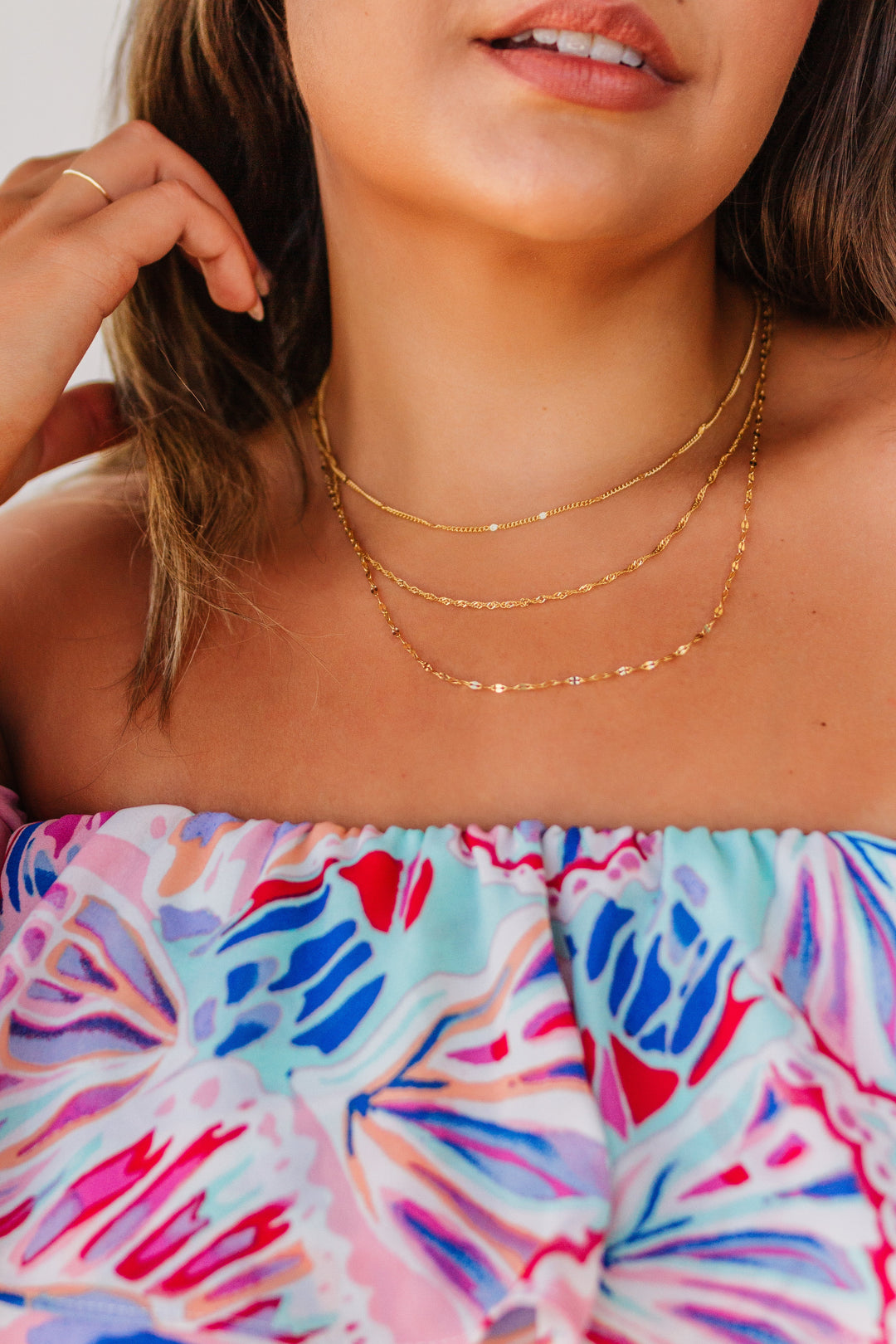 Triple Layered Necklace-Necklaces-Krush Kandy, Women's Online Fashion Boutique Located in Phoenix, Arizona (Scottsdale Area)