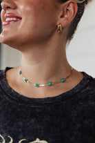 Turquoise Squares Necklace-Necklaces-Krush Kandy, Women's Online Fashion Boutique Located in Phoenix, Arizona (Scottsdale Area)
