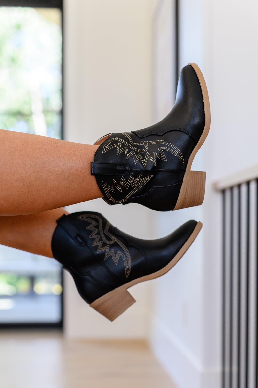 Two Step Western Bootie in Black-Booties-Krush Kandy, Women's Online Fashion Boutique Located in Phoenix, Arizona (Scottsdale Area)