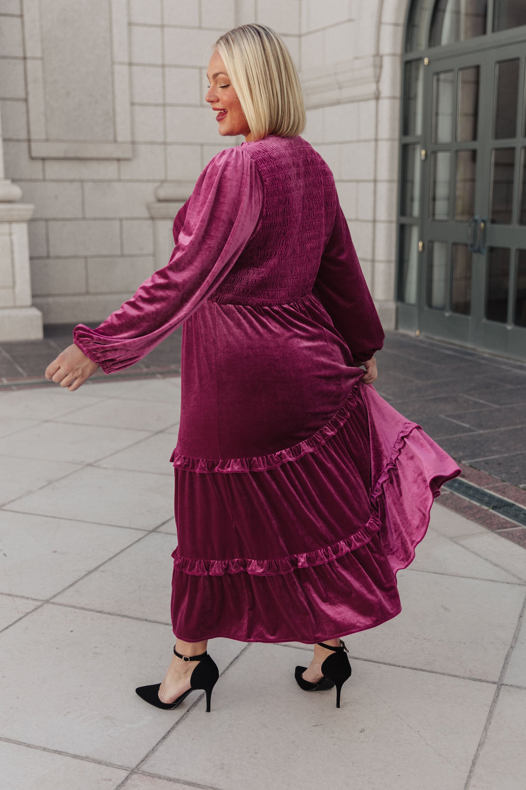 Velvet Flamenco Maxi Dress-Dresses-Krush Kandy, Women's Online Fashion Boutique Located in Phoenix, Arizona (Scottsdale Area)