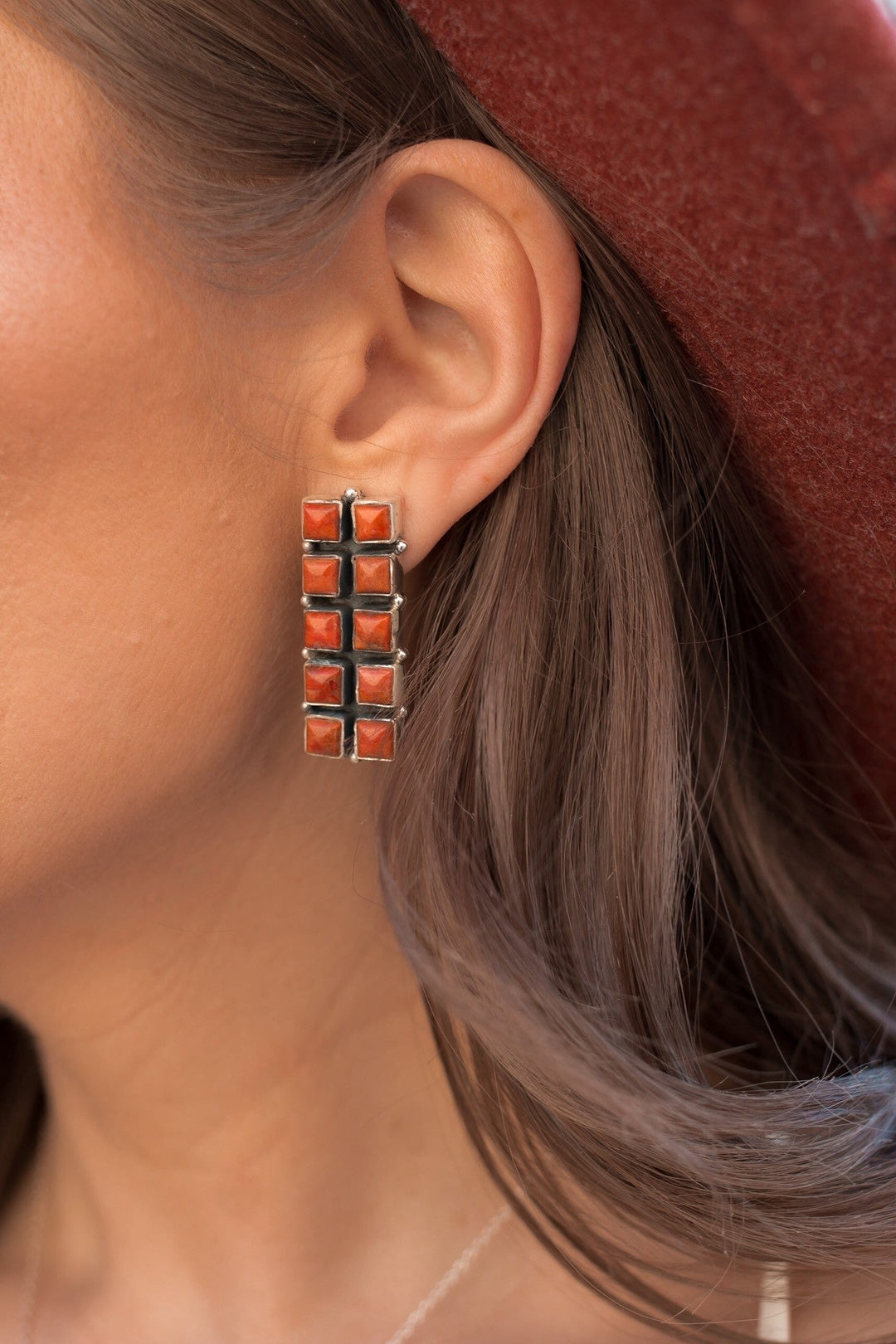 Winter Studs (Wild Horse, Spiny Oyster and Turquoise Options)-Earrings-Krush Kandy, Women's Online Fashion Boutique Located in Phoenix, Arizona (Scottsdale Area)