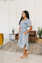 Wait For It Denim Shirtdress-Dresses-Krush Kandy, Women's Online Fashion Boutique Located in Phoenix, Arizona (Scottsdale Area)