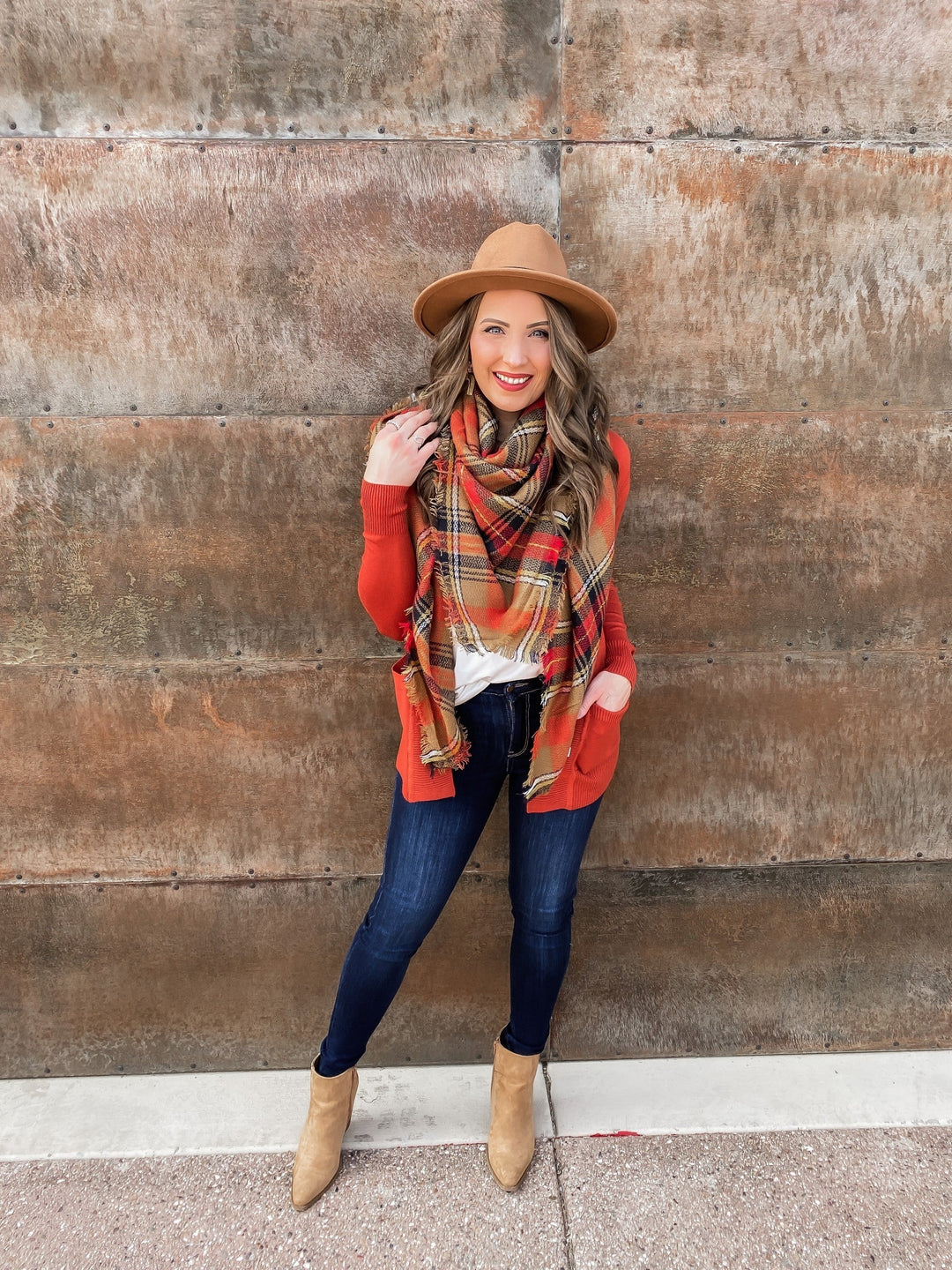 Pumpkin Picking Blanket Scarf-Scarves-Krush Kandy, Women's Online Fashion Boutique Located in Phoenix, Arizona (Scottsdale Area)
