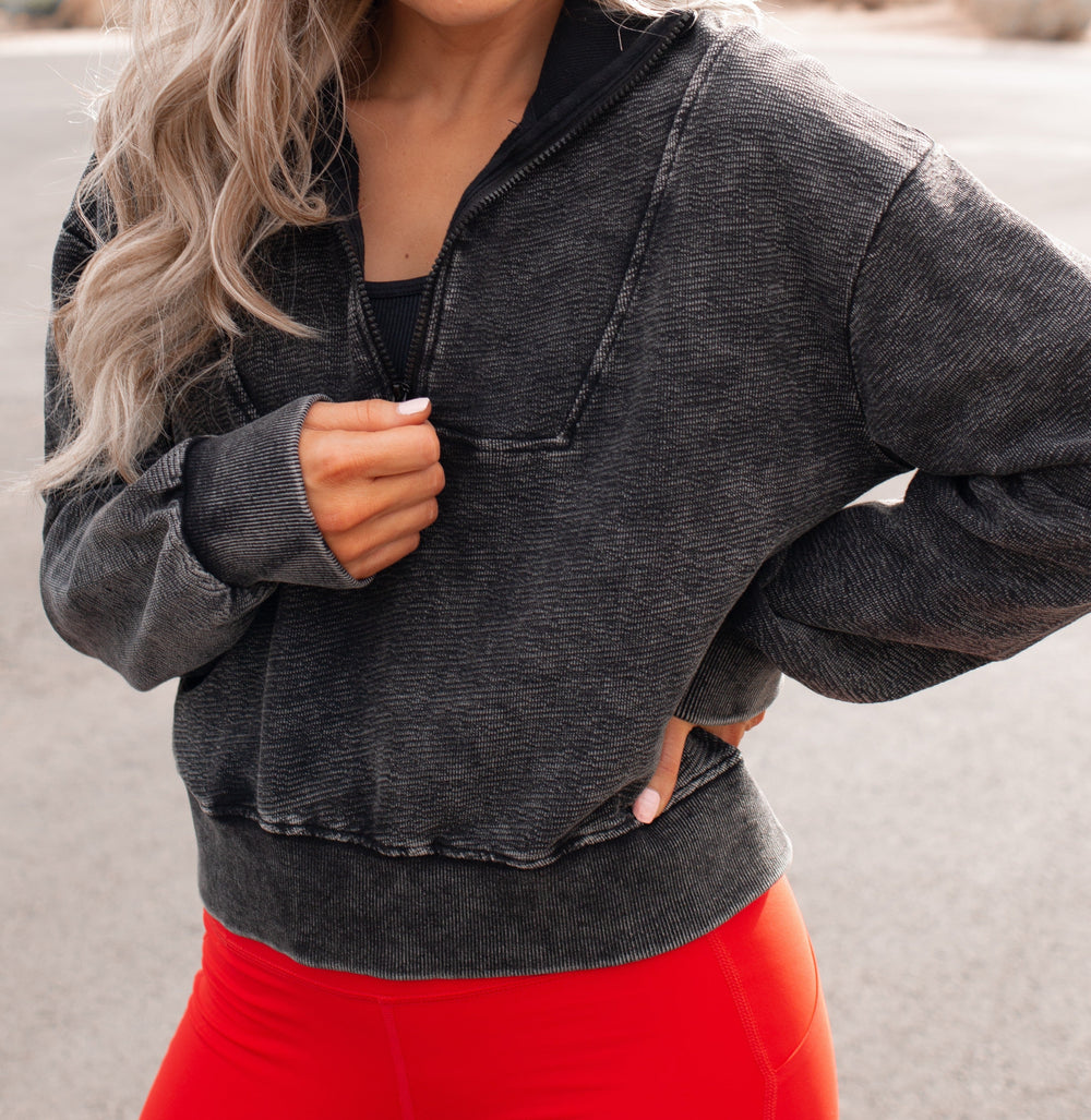 Mono B: Feeling Motivated Mineral-Wash Pullover | 5 Colors-Pullovers-Krush Kandy, Women's Online Fashion Boutique Located in Phoenix, Arizona (Scottsdale Area)