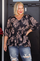 Your Choice V-Neck Floral Top-Long Sleeve Tops-Krush Kandy, Women's Online Fashion Boutique Located in Phoenix, Arizona (Scottsdale Area)