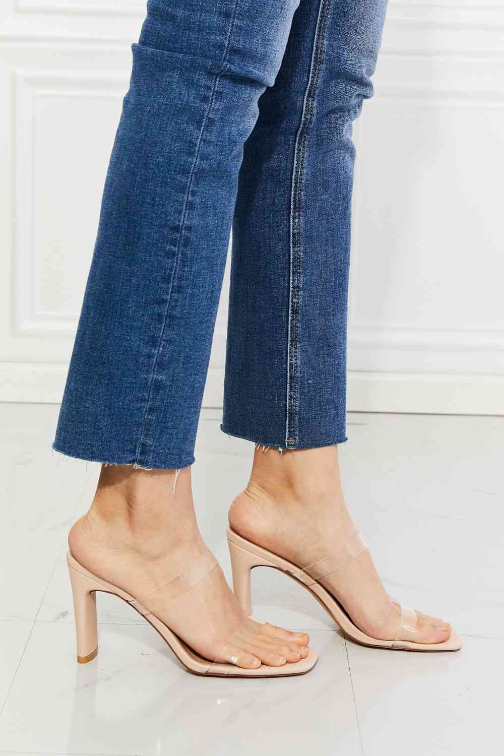MMShoes Walking On Air Transparent Double Band Heeled Sandal-Krush Kandy, Women's Online Fashion Boutique Located in Phoenix, Arizona (Scottsdale Area)