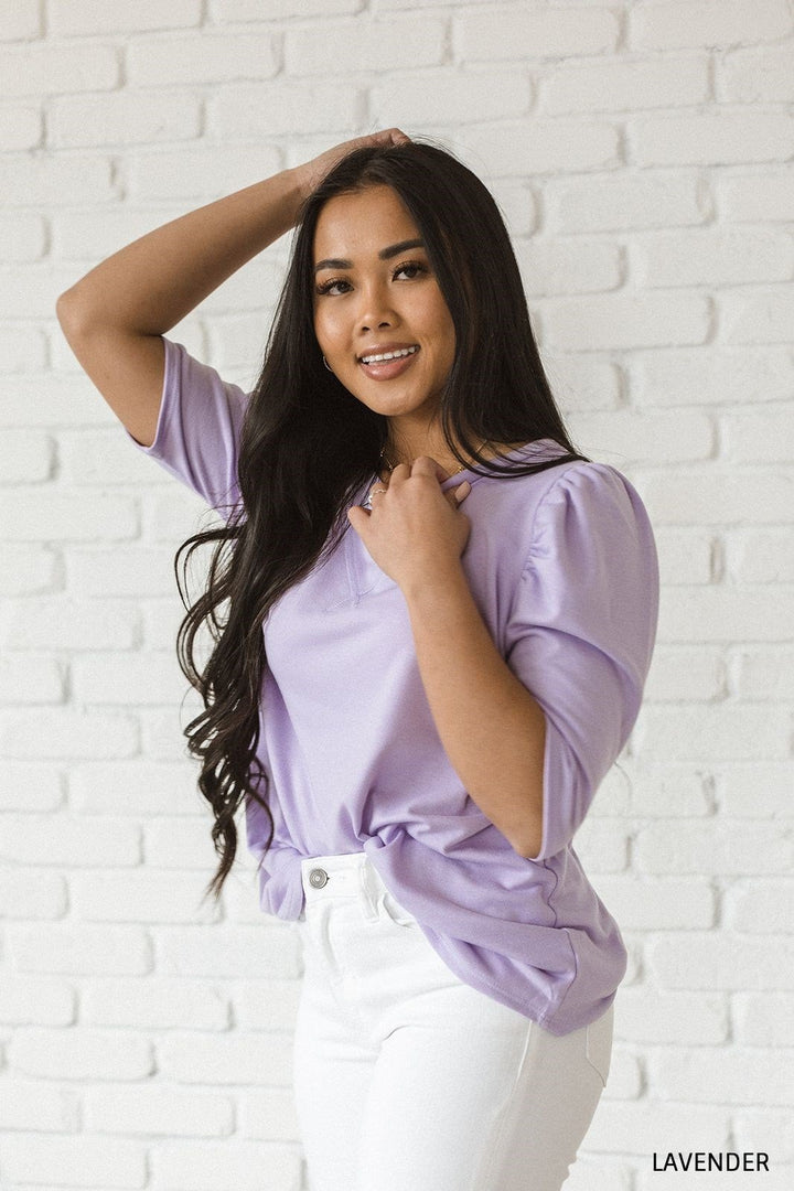 BIBI Softest Puff Sleeve Top | S-XL-Tops-Krush Kandy, Women's Online Fashion Boutique Located in Phoenix, Arizona (Scottsdale Area)