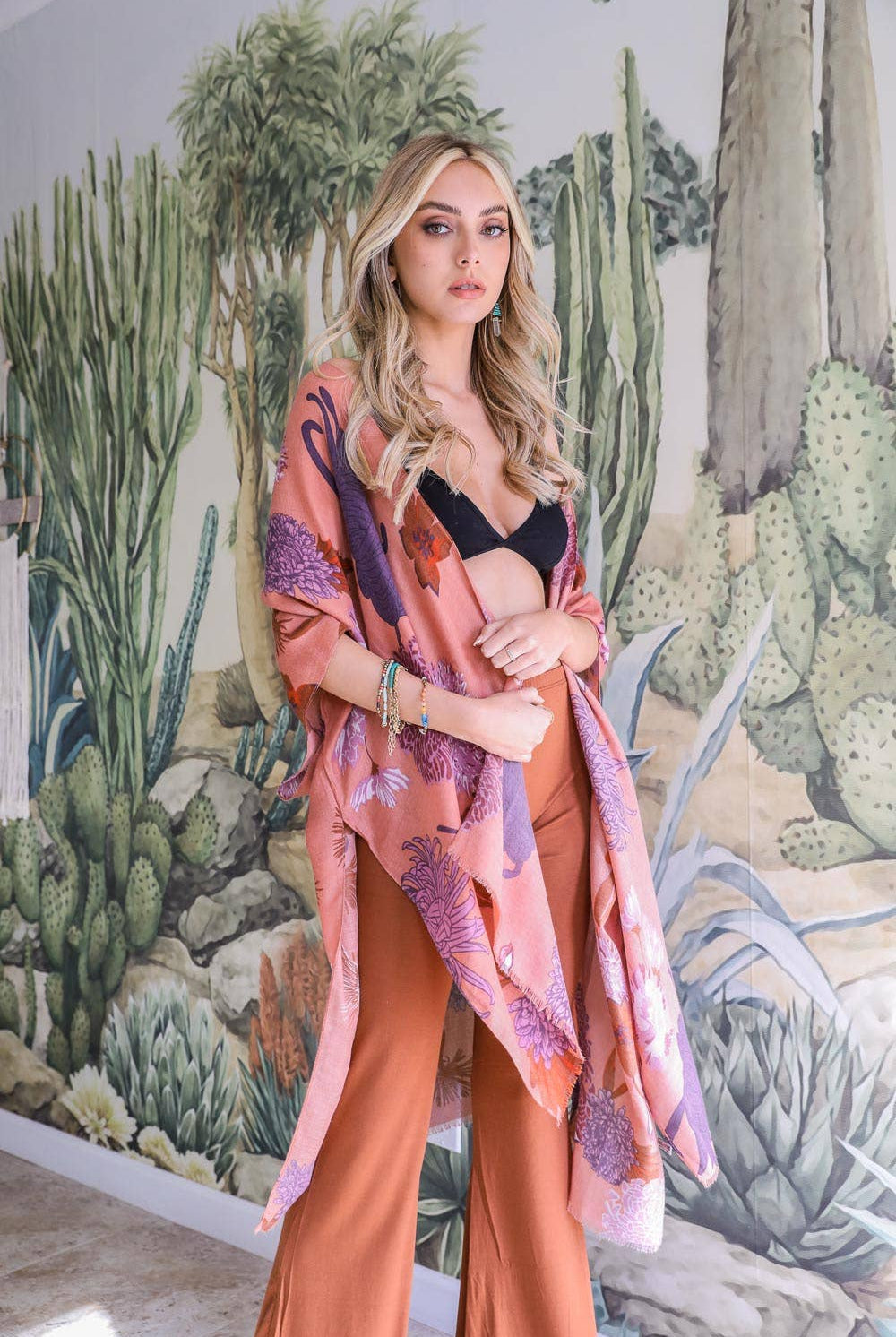 Floral Motif Combo Kimono ✊-Kimonos-Krush Kandy, Women's Online Fashion Boutique Located in Phoenix, Arizona (Scottsdale Area)
