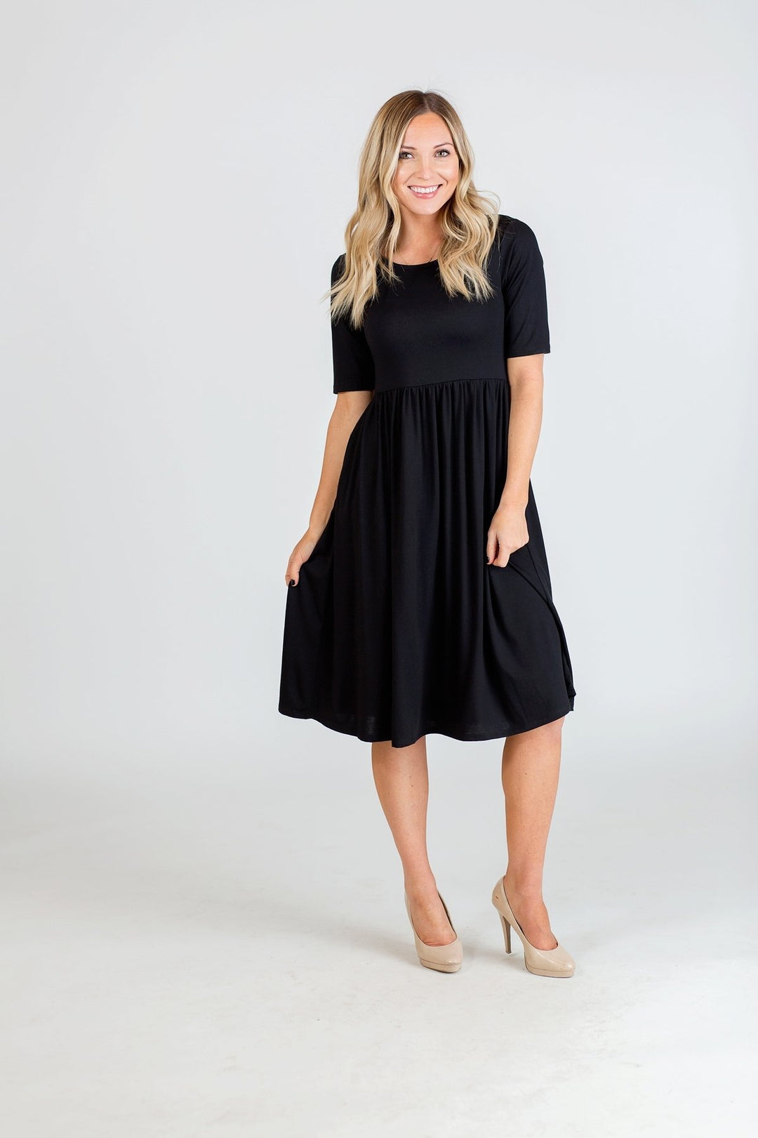 Fit N Flare Midi - 14 Color Options-Dresses-Krush Kandy, Women's Online Fashion Boutique Located in Phoenix, Arizona (Scottsdale Area)