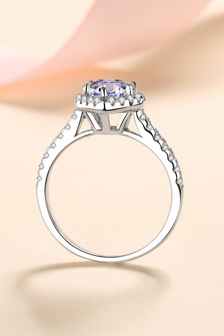 1 Carat Moissanite Heart-Shaped Ring-Rings-Krush Kandy, Women's Online Fashion Boutique Located in Phoenix, Arizona (Scottsdale Area)