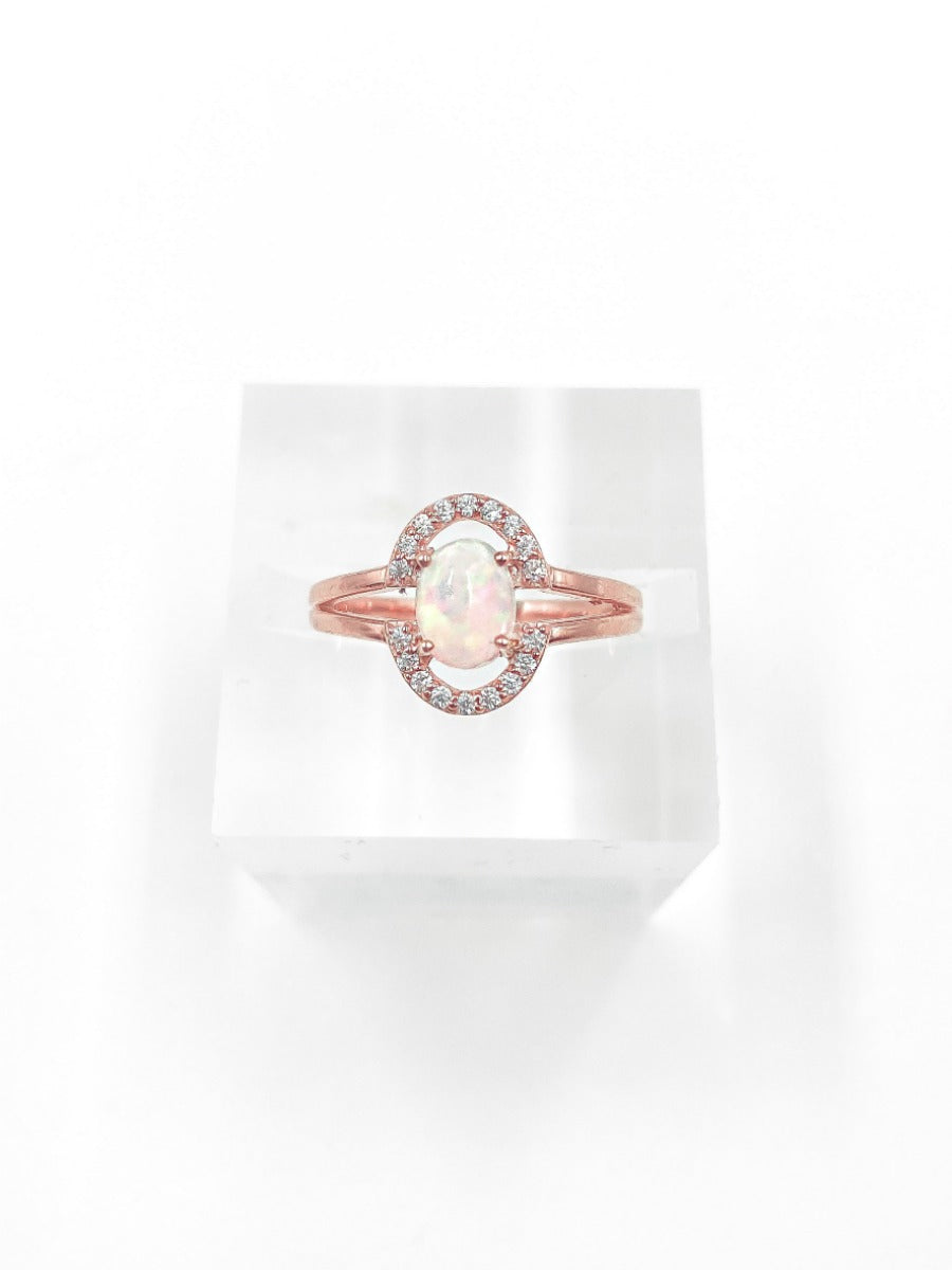 Double Halo Opal Ring-Rings-Krush Kandy, Women's Online Fashion Boutique Located in Phoenix, Arizona (Scottsdale Area)
