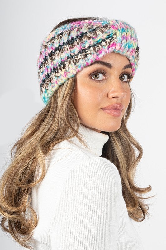 Snow Princess Lurex Headwrap-Hats-Krush Kandy, Women's Online Fashion Boutique Located in Phoenix, Arizona (Scottsdale Area)