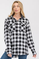 Remember Me Regular Fit Checker Paid Flannel-Long Sleeve Tops-Krush Kandy, Women's Online Fashion Boutique Located in Phoenix, Arizona (Scottsdale Area)