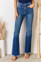 Kancan High Rise Raw Hem Flare Jeans-Krush Kandy, Women's Online Fashion Boutique Located in Phoenix, Arizona (Scottsdale Area)