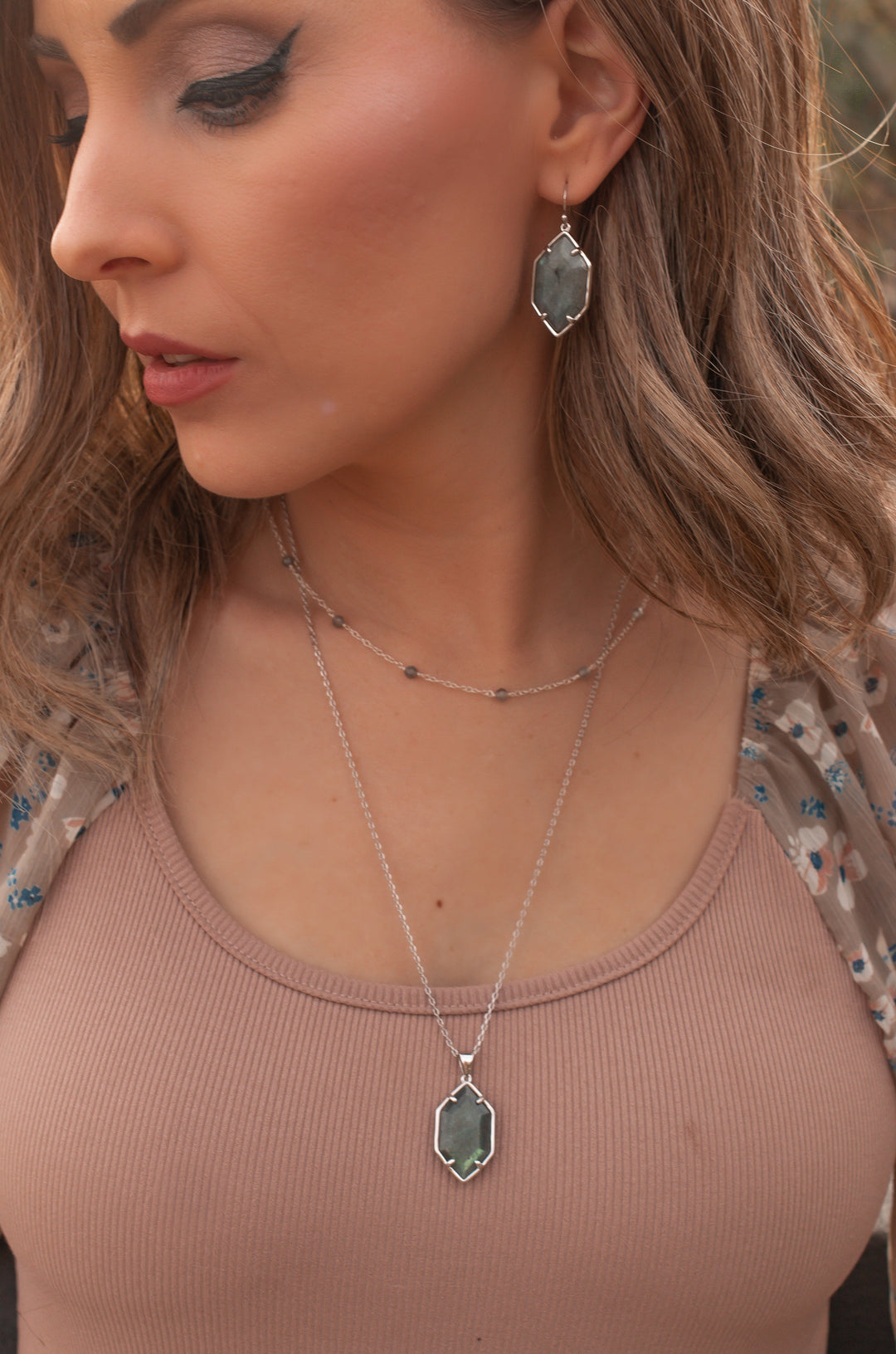 Krush Kouture: The Samaiya Stone Necklace-Necklaces-Krush Kandy, Women's Online Fashion Boutique Located in Phoenix, Arizona (Scottsdale Area)
