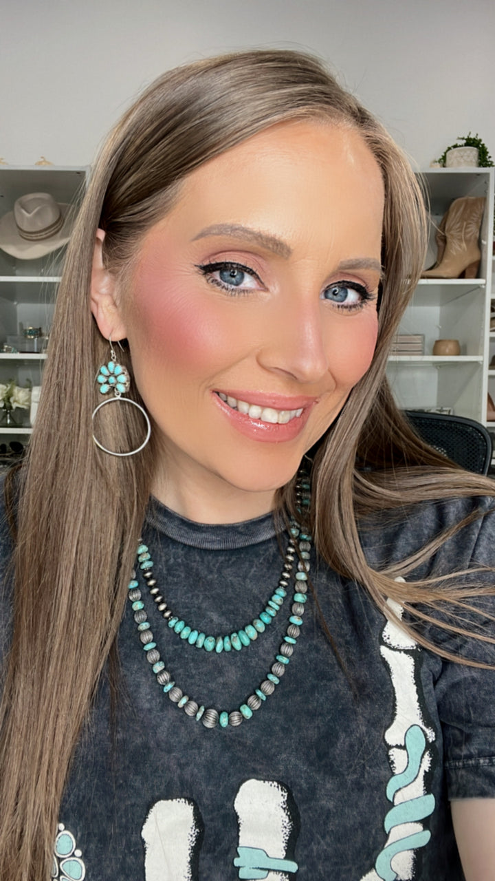 Kristyns Blossom Hoop Earring | 7 Stone Options!-Earrings-Krush Kandy, Women's Online Fashion Boutique Located in Phoenix, Arizona (Scottsdale Area)