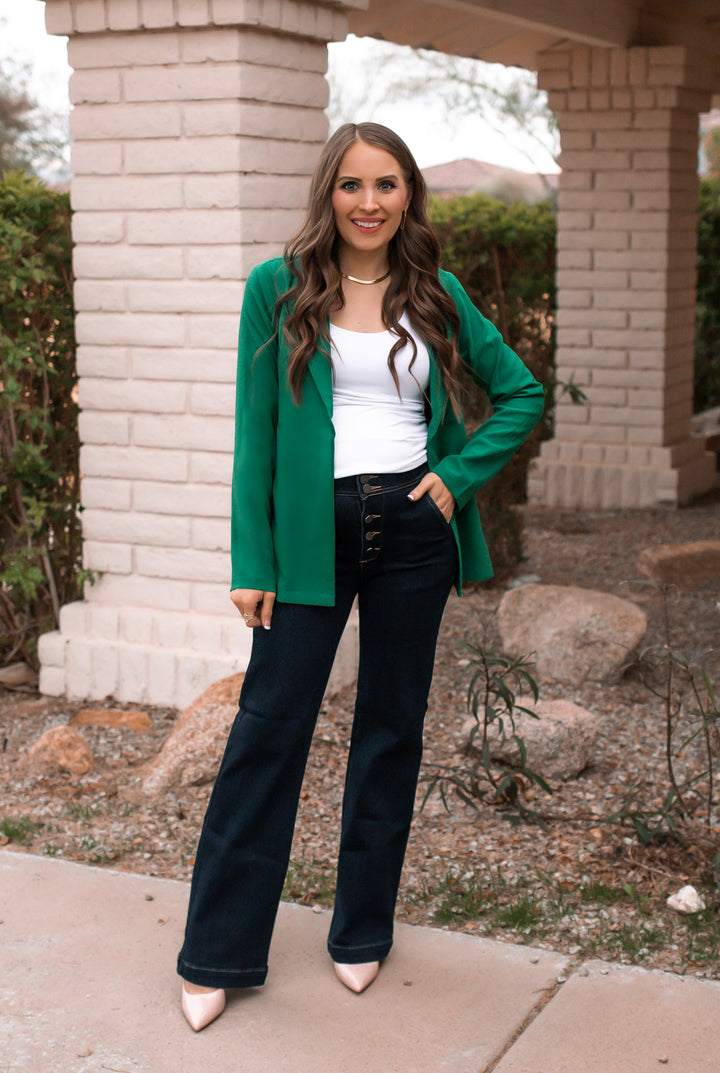 Sassy Open Front Blazer Jacket-Blazers-Krush Kandy, Women's Online Fashion Boutique Located in Phoenix, Arizona (Scottsdale Area)
